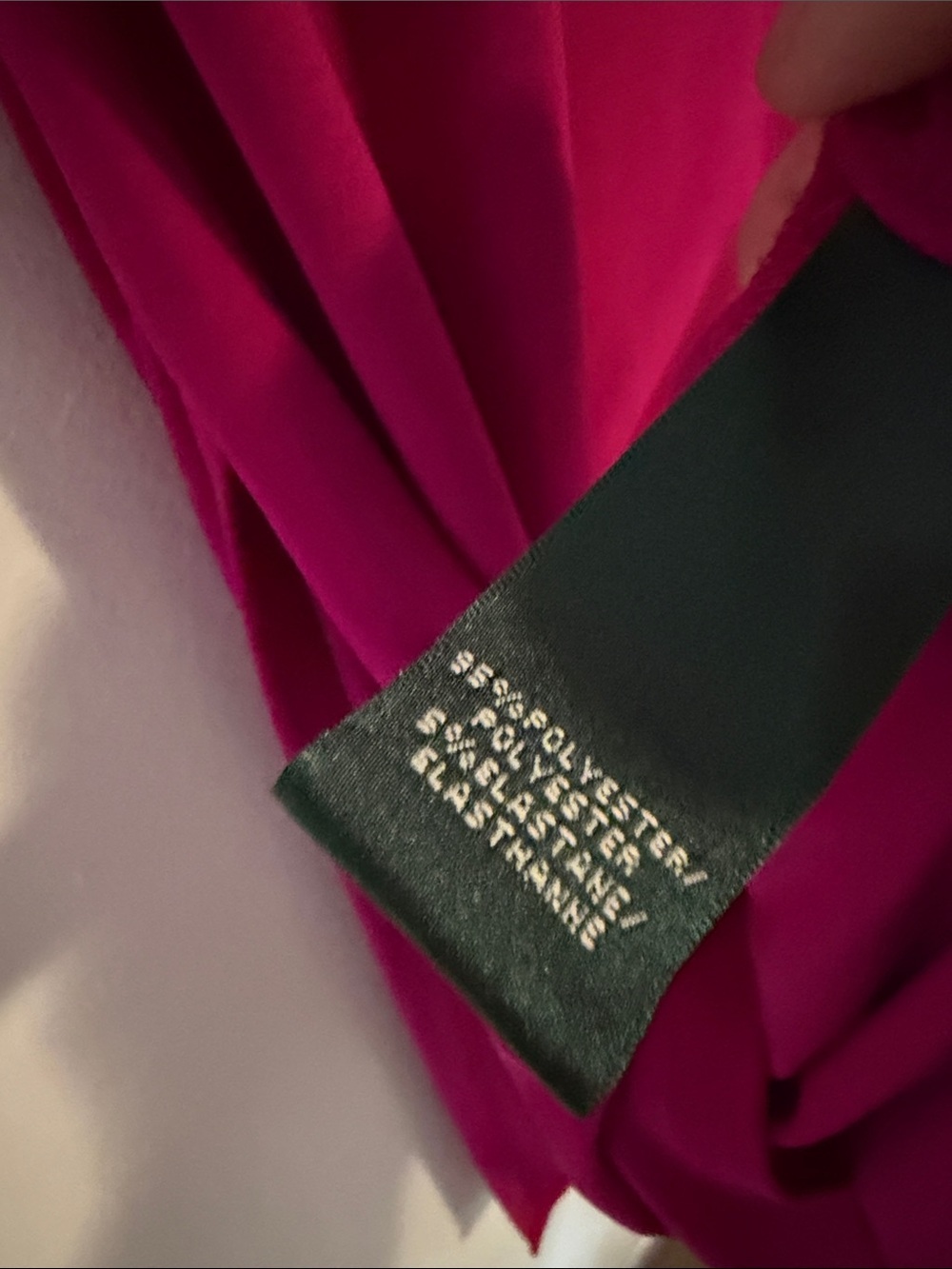 Lauren Ralph Lauren Magenta Surplice Ruched Sheath Dress - Picture 7 of 8